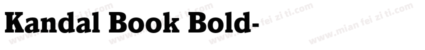 Kandal Book Bold字体转换